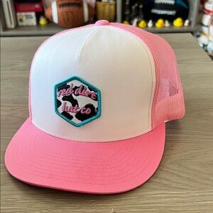 Pink and White Trucker Hat by